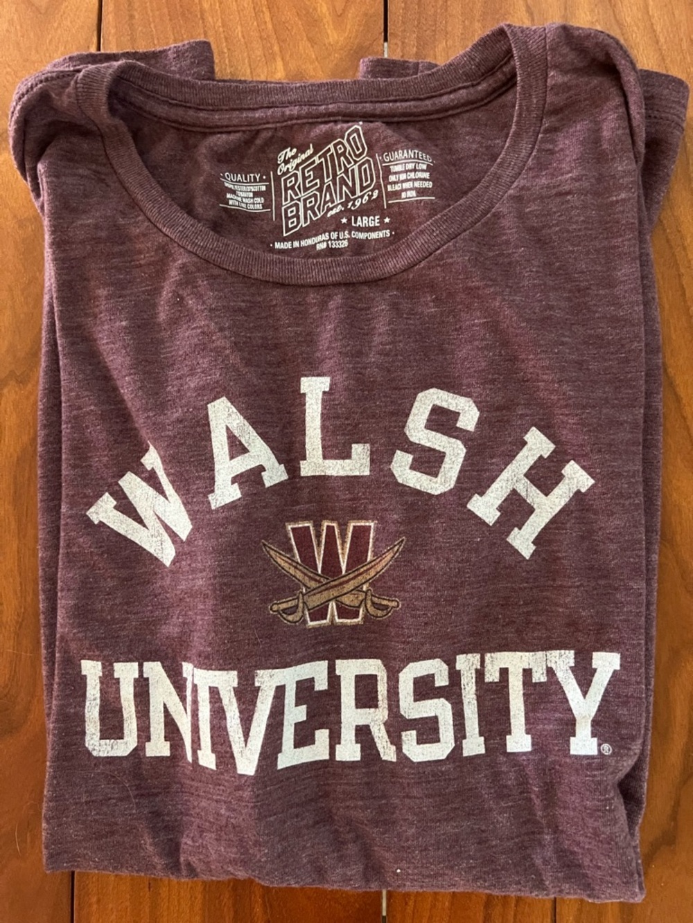 Sale!! Original Retro Brand Walsh University Short Sleeve Tee - Maroon